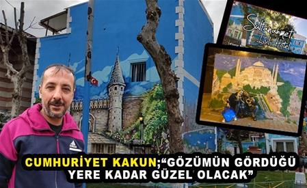 Sokağı galeriye dönüştürüyor